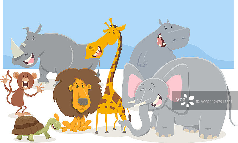 Safari动物角色组图片素材