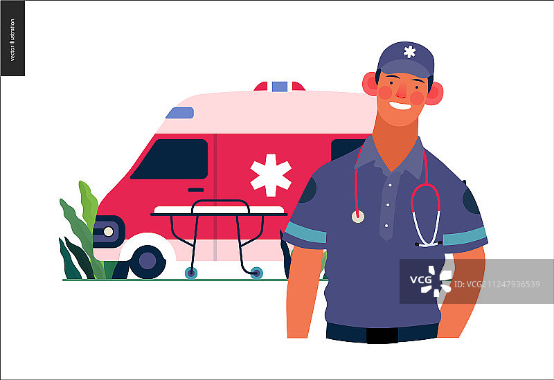 医疗保险模板-救护车运输图片素材