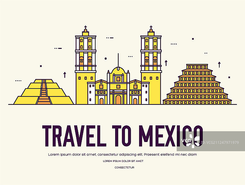 国家墨西哥旅游度假的地方和图片素材