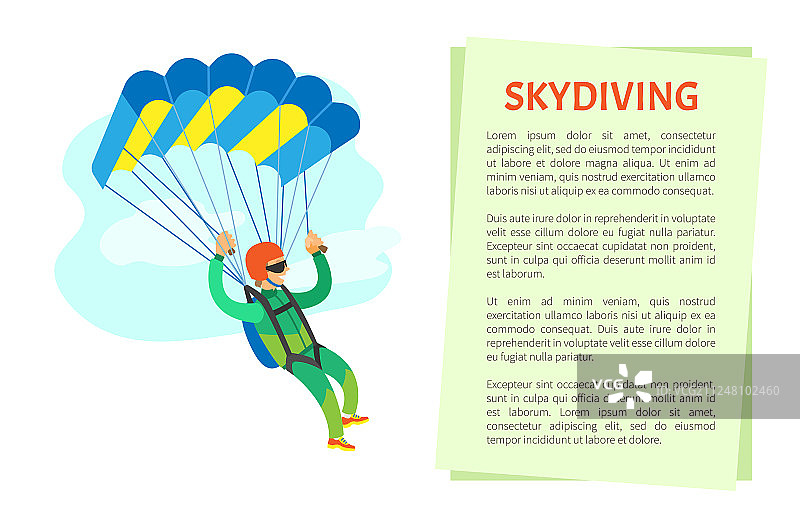 极限运动跳伞运动员飞行图片素材