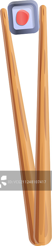 寿司筷子图标卡通风格图片素材