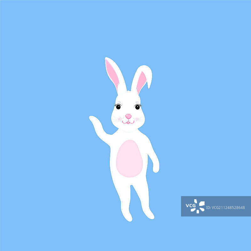 兔子可爱的印花兔子时尚的孩子兔子图片素材