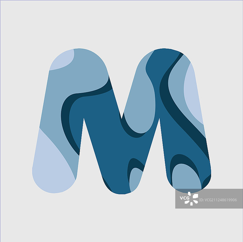 M水字体模板设计图片素材