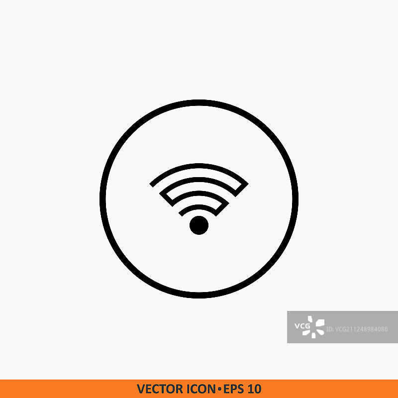 Wifi图标圆形按钮图标为您的网站图片素材