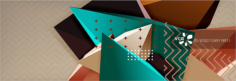 三维三角形形状抽象背景图片素材
