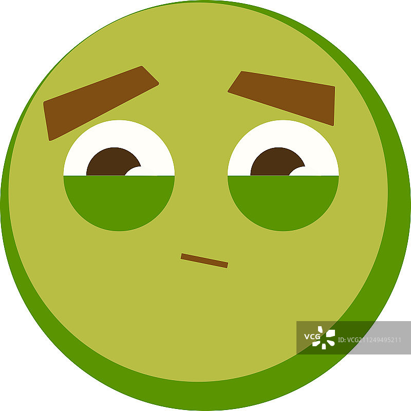 绿色表情符号用于应用游戏UI或网页设计图片素材
