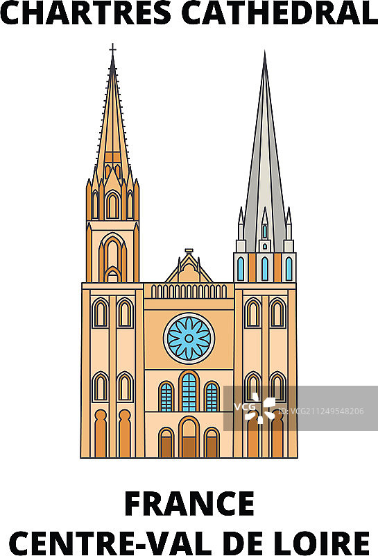 法国中瓦尔德卢瓦尔 - 查特雷斯大教堂图片素材