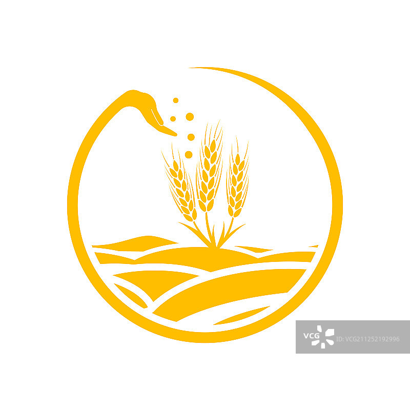 农场标志孤立在白色背景图片素材