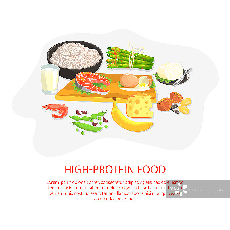 营养高蛋白食品横幅模板图片素材