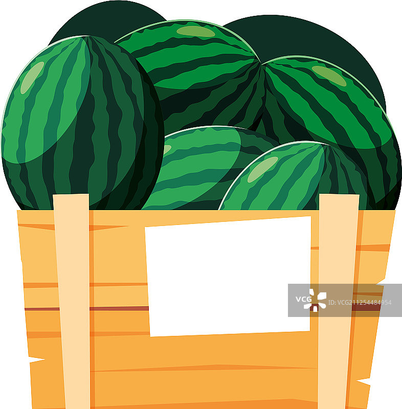 隔离西瓜水果盒设计图片素材