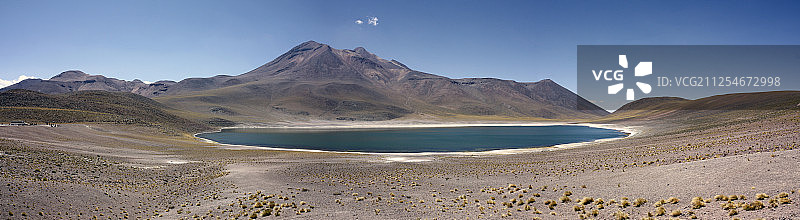 智利阿塔卡马沙漠的米尼克斯泻湖图片素材
