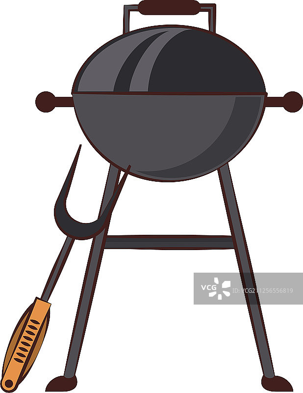 烧烤烧烤设备的厨师隔离图片素材