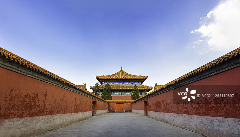 北京太庙西侧走廊图片素材