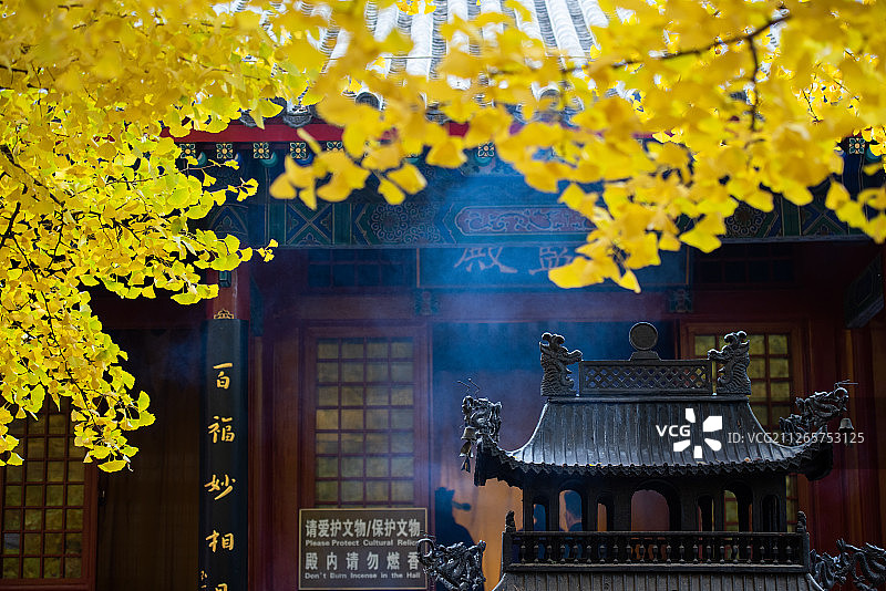 北京古寺庙的秋图片素材