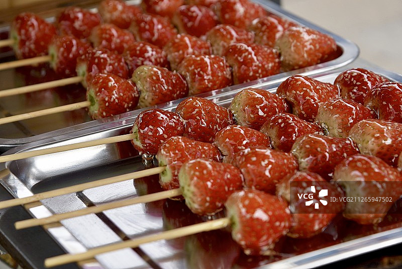 草莓糖葫芦图片素材