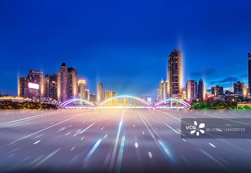 光线智能未来科技感商务房地产广告夜景广州珠江城市建筑都市风光图片素材