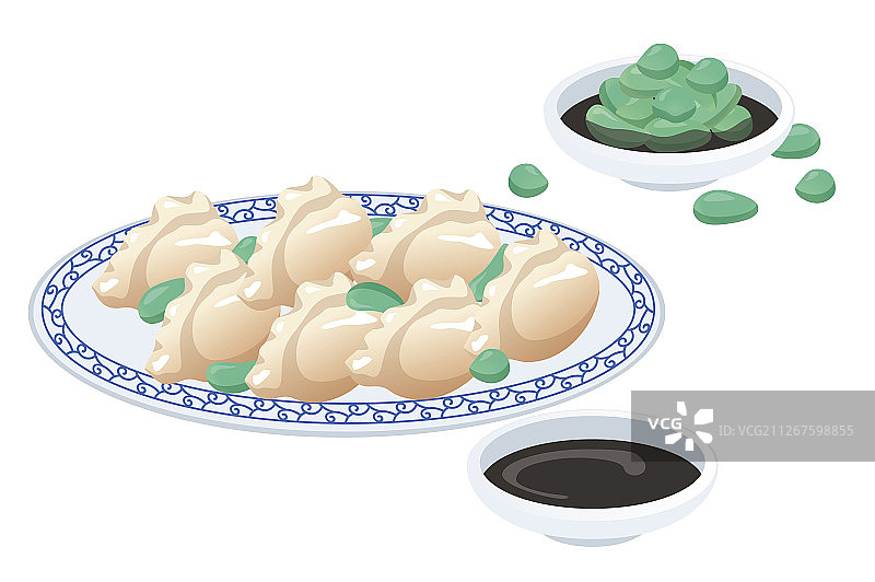 中式料理饺子图片素材