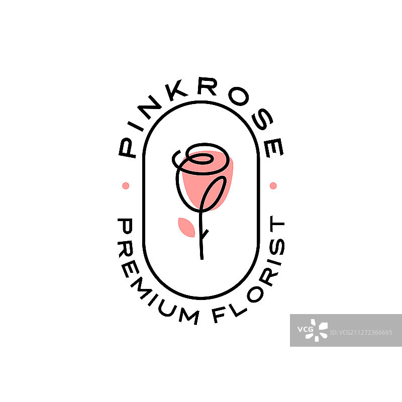 玫瑰标志花卉图标图片素材
