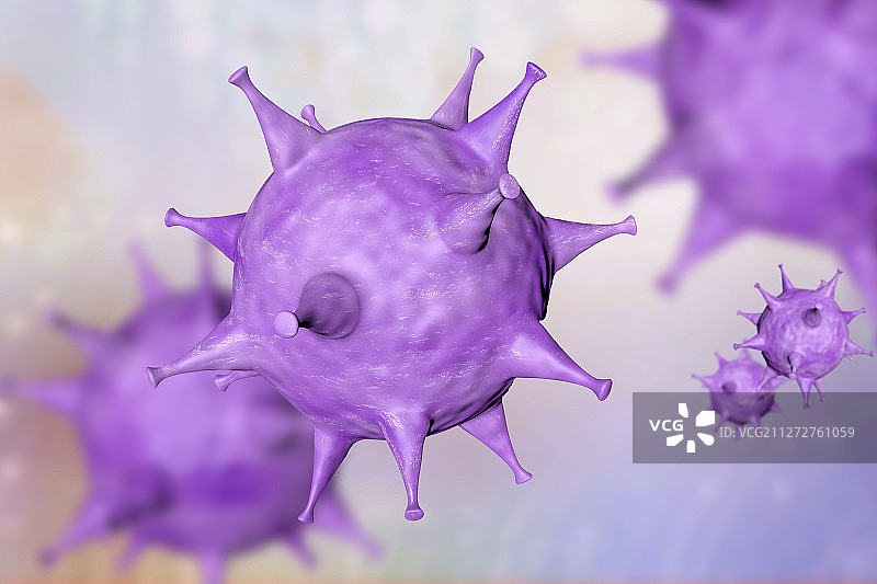 3d渲染病毒细胞图图片素材