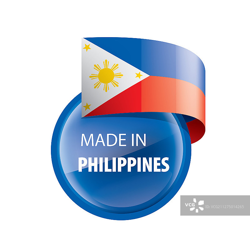 菲律宾国旗上有白色图片素材