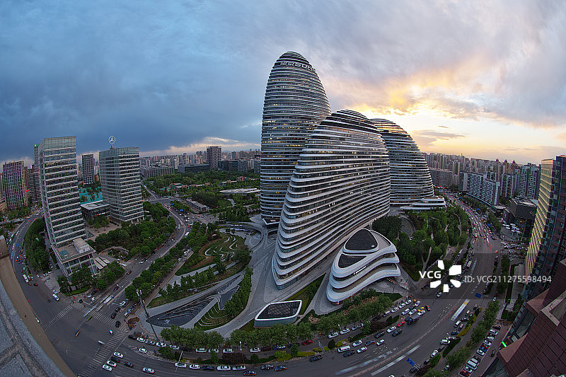 北京城市天际线图片素材