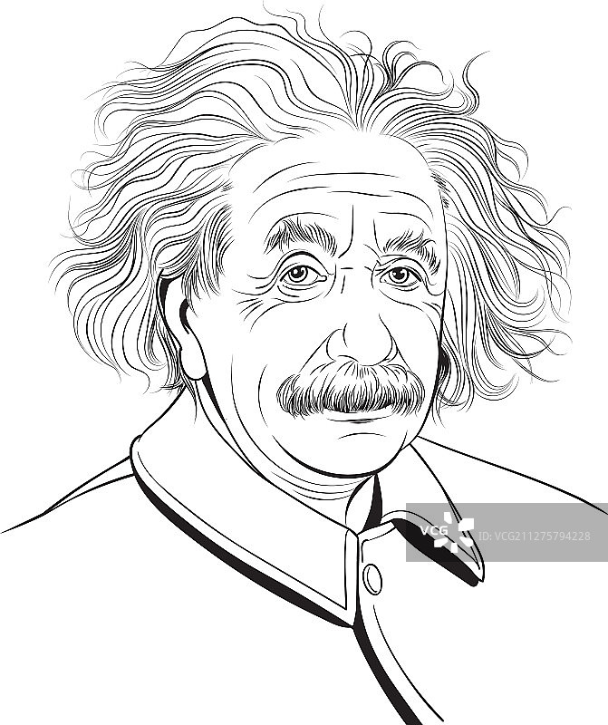 阿尔伯特·爱因斯坦肖像图片素材