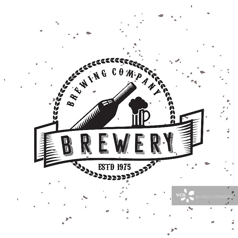 陈年啤酒啤酒厂标志标签徽章图片素材
