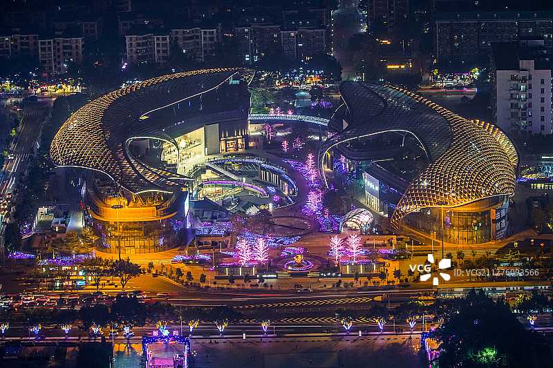 中国广州城市夜景景观图片素材