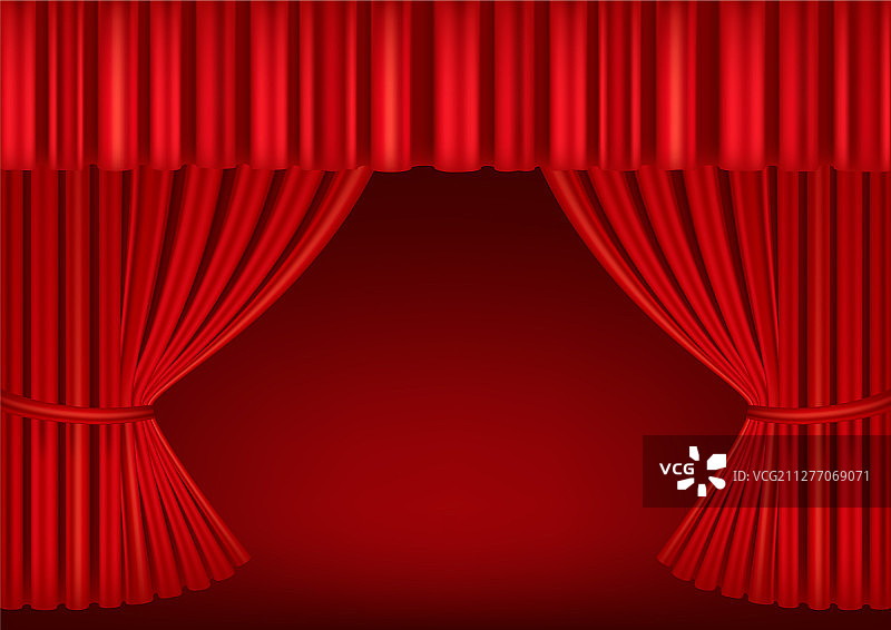 红窗帘剧场舞台图片素材