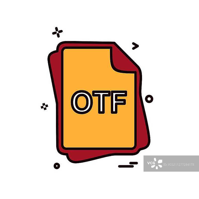 OTF文件类型图标设计矢量图片素材