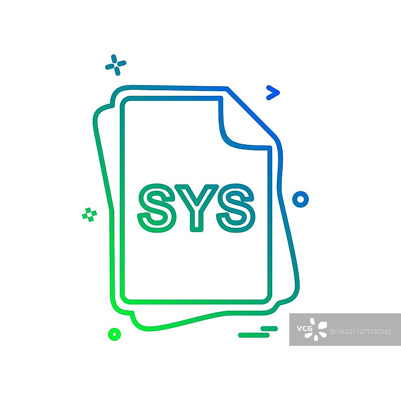 SYS文件类型图标设计矢量图片素材
