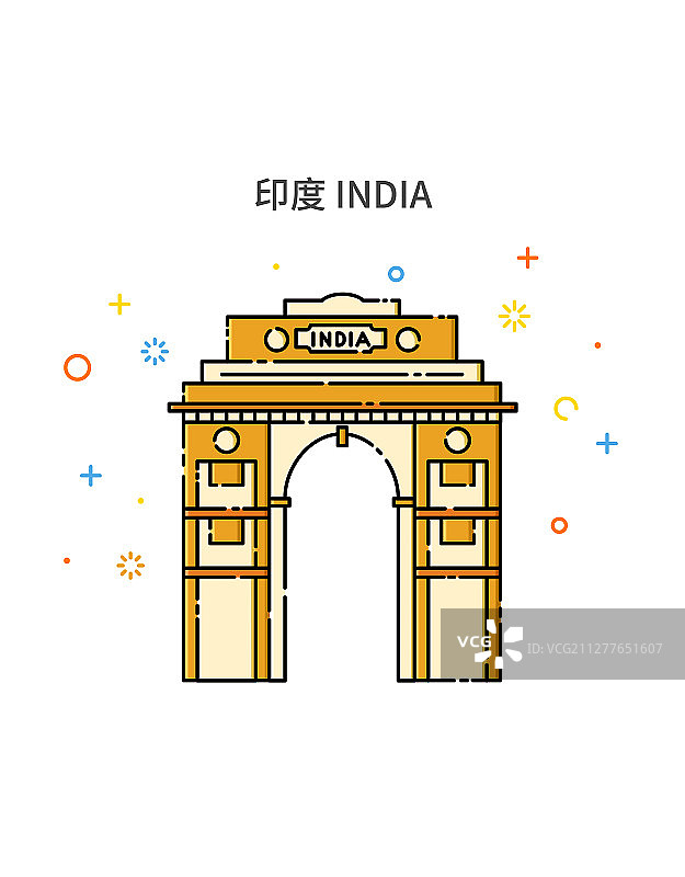 MBE插画建筑印度图片素材