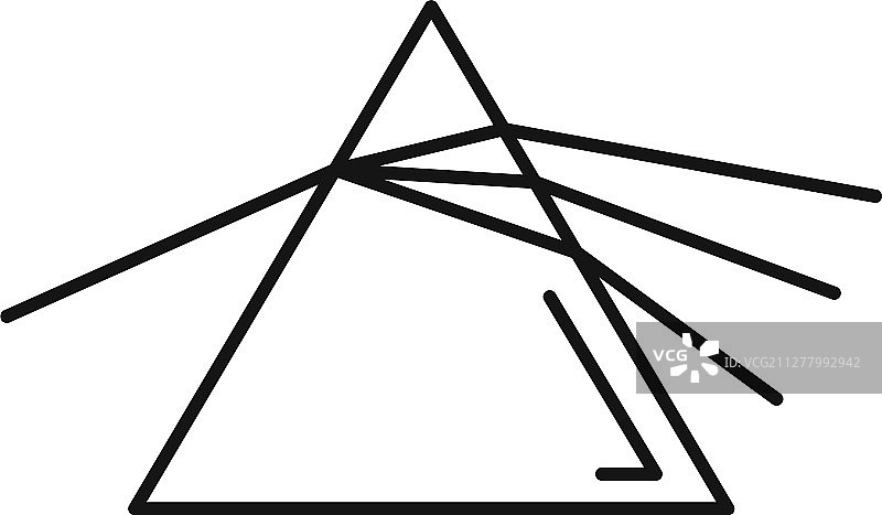 金字塔光折射图标轮廓风格图片素材
