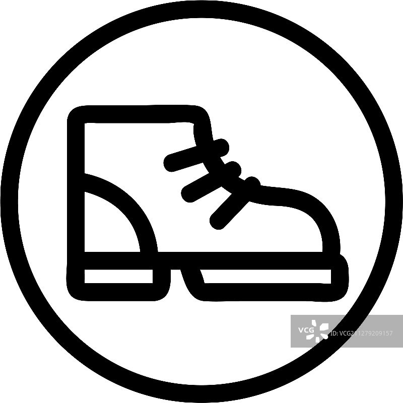 保护图标鞋孤立轮廓图片素材