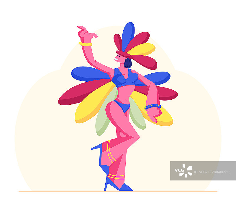 巴西桑巴舞女穿着节日图片素材