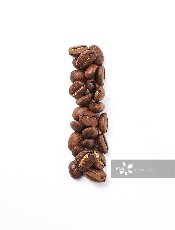 创意咖啡豆字母I图片素材