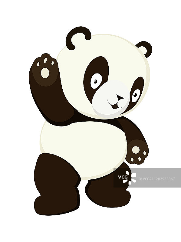 程式化的熊猫全身画简单的熊猫图片素材