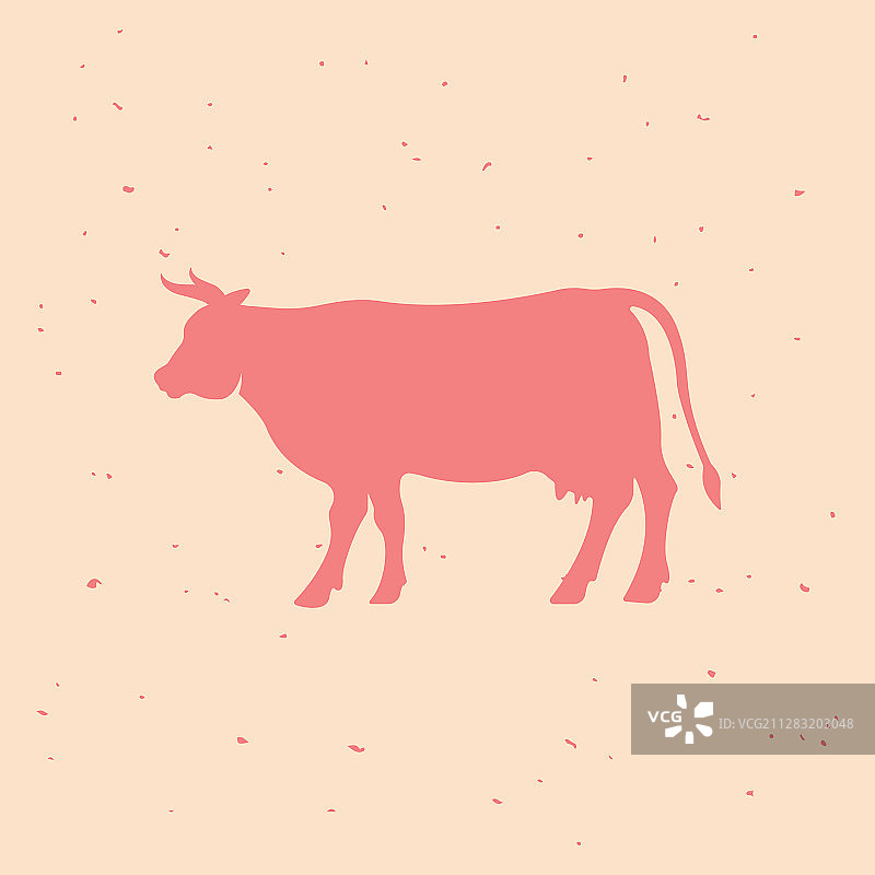 牛肉复古logo复古打印海报图片素材