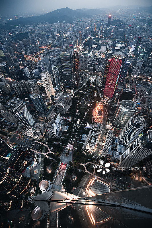 俯视珠江新城图片素材