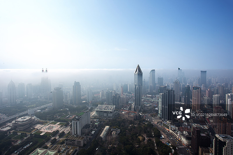 上海平流雾图片素材