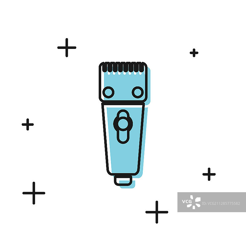 黑色电动理发器或剃须刀图标图片素材
