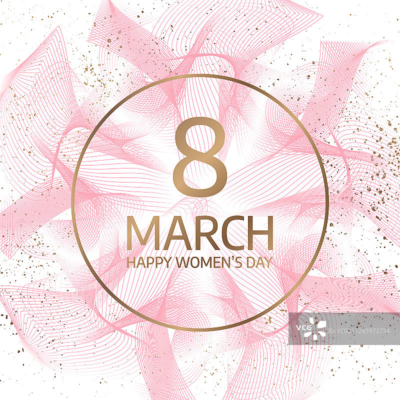 3月8日花贺卡3d花框架图片素材