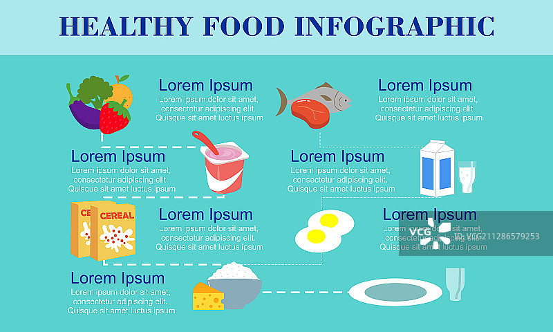 健康食品模板信息图表图片素材