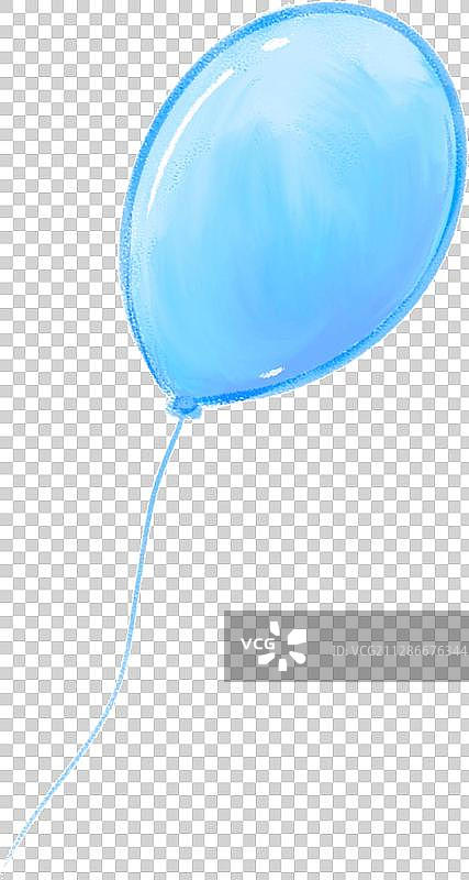 一个蓝色起飞的气球图片素材