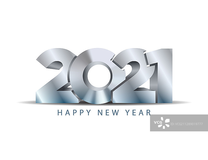 2021年新年快乐概念钢纹理金属图片素材