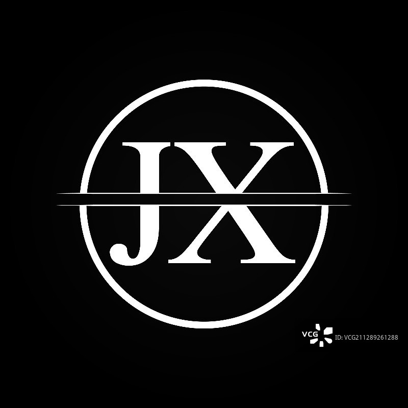 Jx字母型标识设计模板抽象图片素材