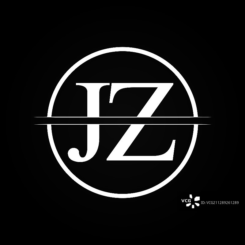 Jz字型标志设计模板抽象图片素材