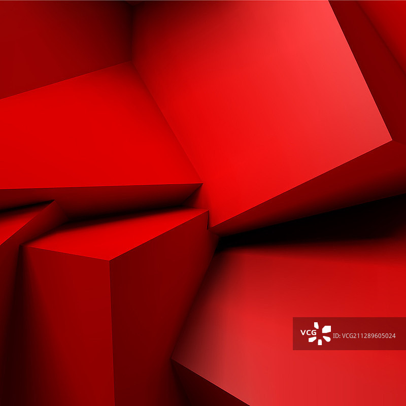 抽象背景与重叠的红色立方体图片素材