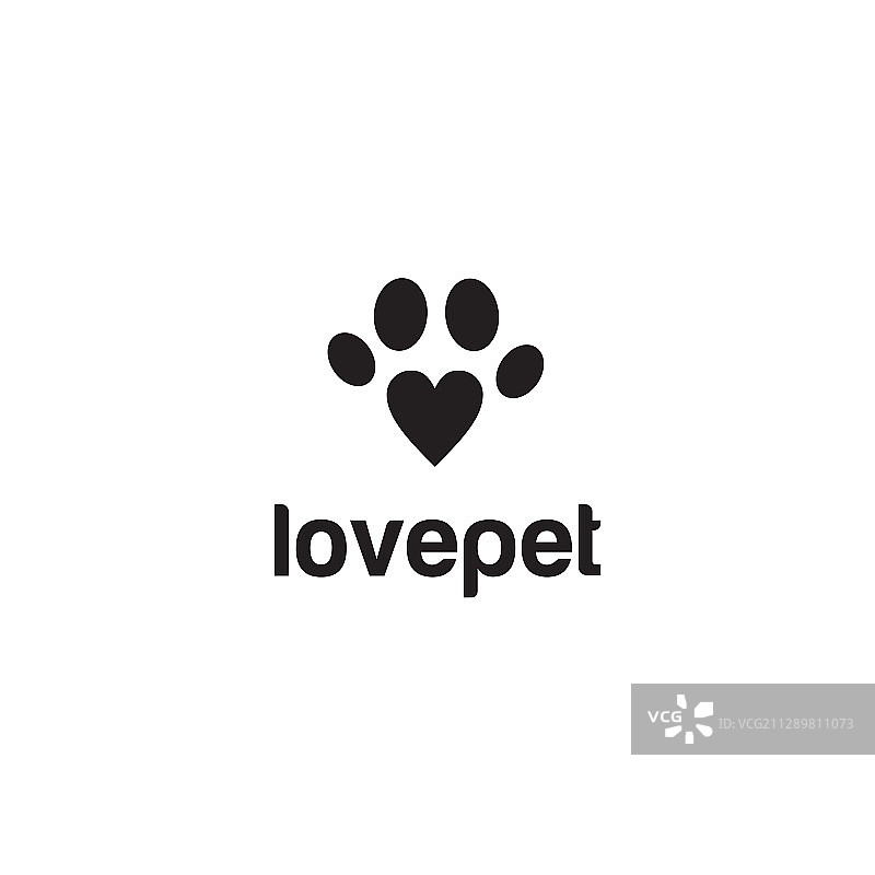 宠物爱人标志设计图标模板图片素材