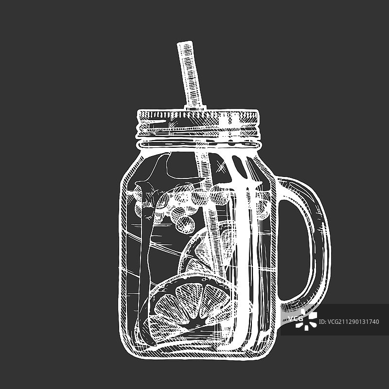 玻璃瓶柠檬水图片素材